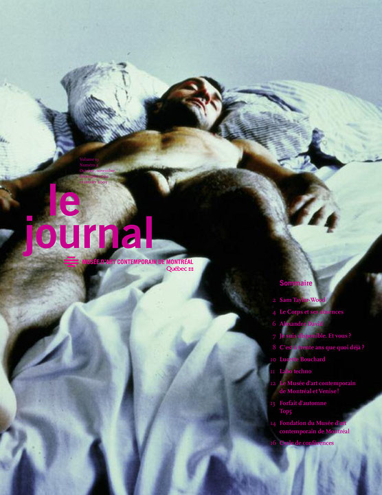 Première page du journal Le journal du Musée d’art contemporain de Montréal, octobre, novembre, décembre 2002 et janvier 2003