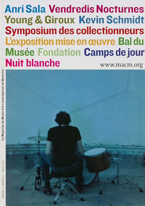 Première page du journal Le Magazine du Musée d’art contemporain de Montréal, Hiver 2011