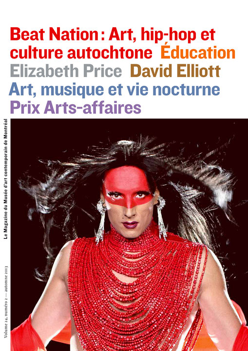 Première page du journal Le Magazine du Musée d’art contemporain de Montréal, Automne 2013