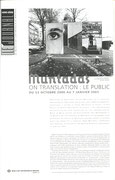 Première page du journal Le journal du Musée d’art contemporain de Montréal, hors-série