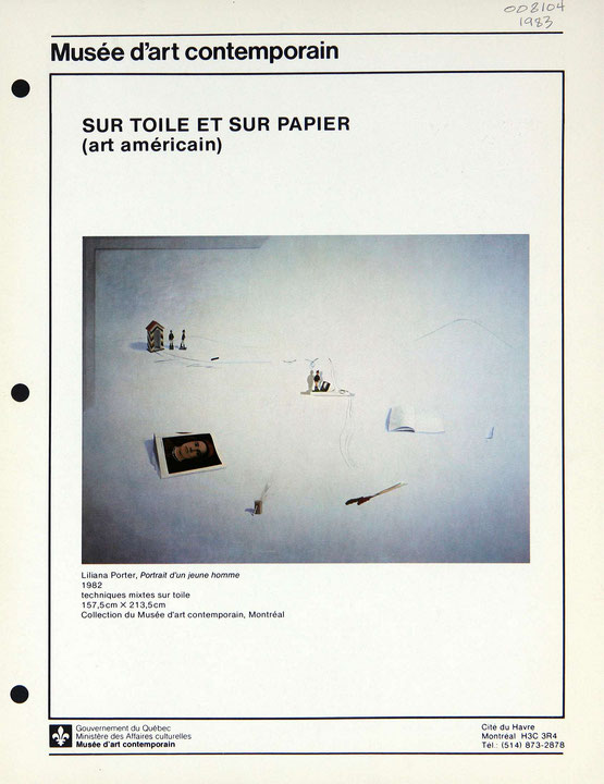 Première page du petit imprimé Sur toile et sur papier (art américain) : Les « images recyclées » de Liliana Porter