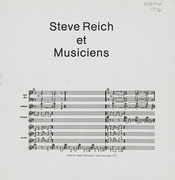 Première page du petit imprimé Steve Reich et Musiciens