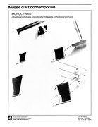 Première page du petit imprimé Moholy-Nagy : photogrammes, photomontages, photographies