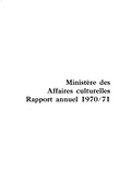 Couverture du  Rapport annuel 1970/71