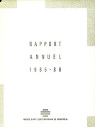 Couverture du  Rapport annuel 1985-86